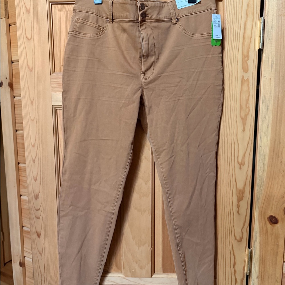 Maurices Slim Straight Khaki Pants - Camel Brown